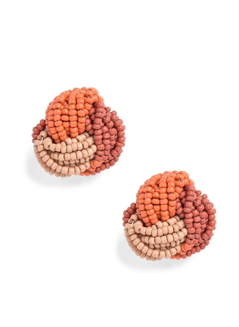 سوهي Red & Beige Contemporary Drop Earrings