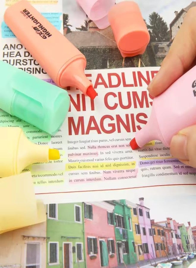 53 Arts 4 Pcs Highlighter Pen | Pastel Color | Chisel Tip Marker Pen | Water-Based | Quick Dry - Image 3
