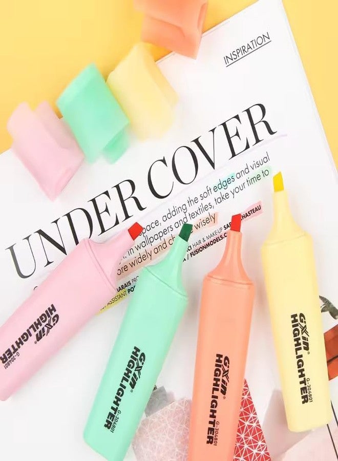 53 Arts 4 Pcs Highlighter Pen | Pastel Color | Chisel Tip Marker Pen | Water-Based | Quick Dry - Image 5
