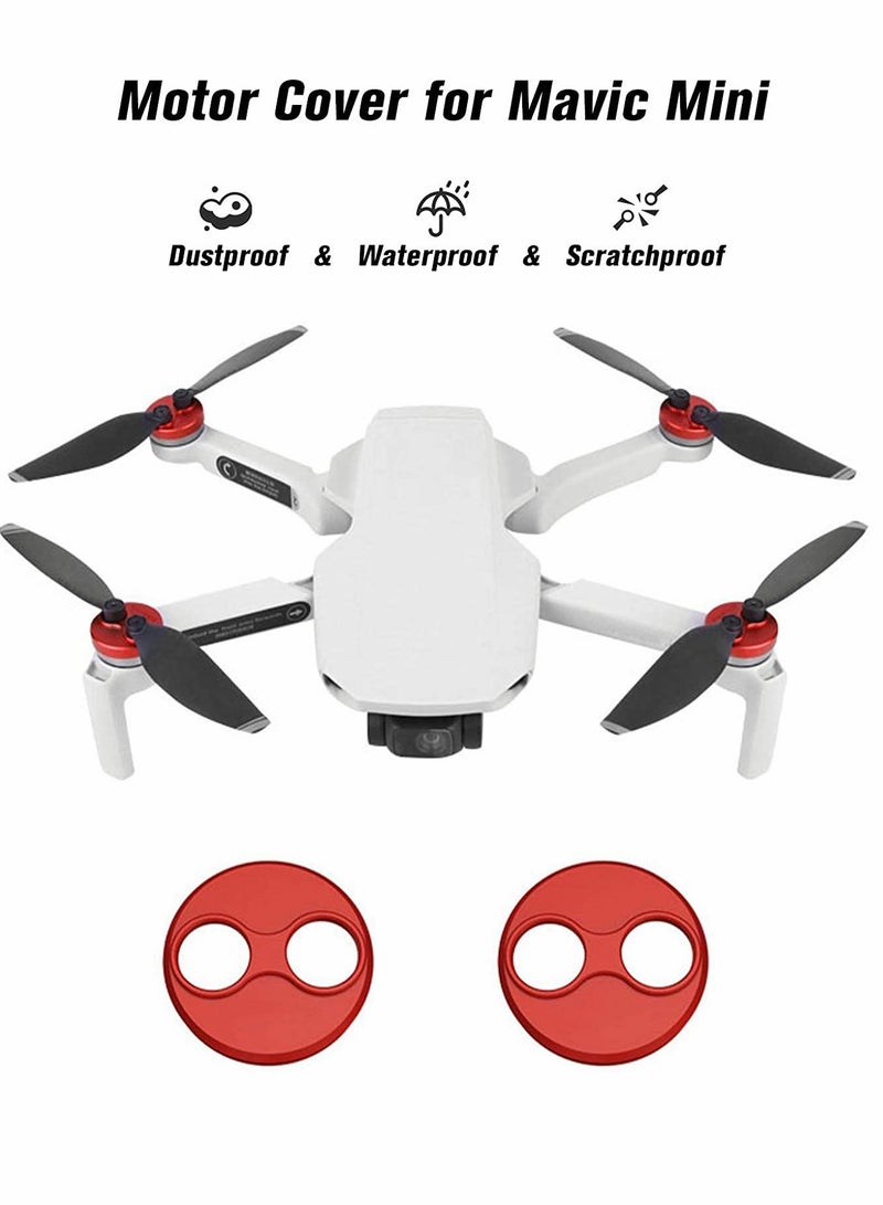 SYOSI Drone Motor Cover, Compatible with DJI Mavic Mini, for Prop Blade Motor Bundle Protection, Red - Image 4