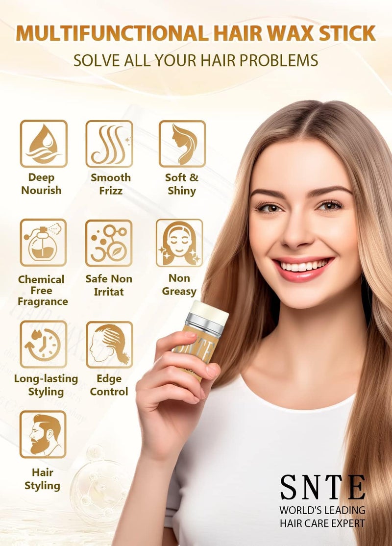 Samnyte عصا شمع الشعر سامنيت لتثبيت الشعر المتطاير، عصا لترويض الشعر المتطاير للشعر الصغير، عصا إنهاء الشعر تعمل في 3 ثوانٍ، عصا شمع للشعر لتثبيت تصفيف الشعر لفترة طويلة، عصا شمع للشعر - Image 2