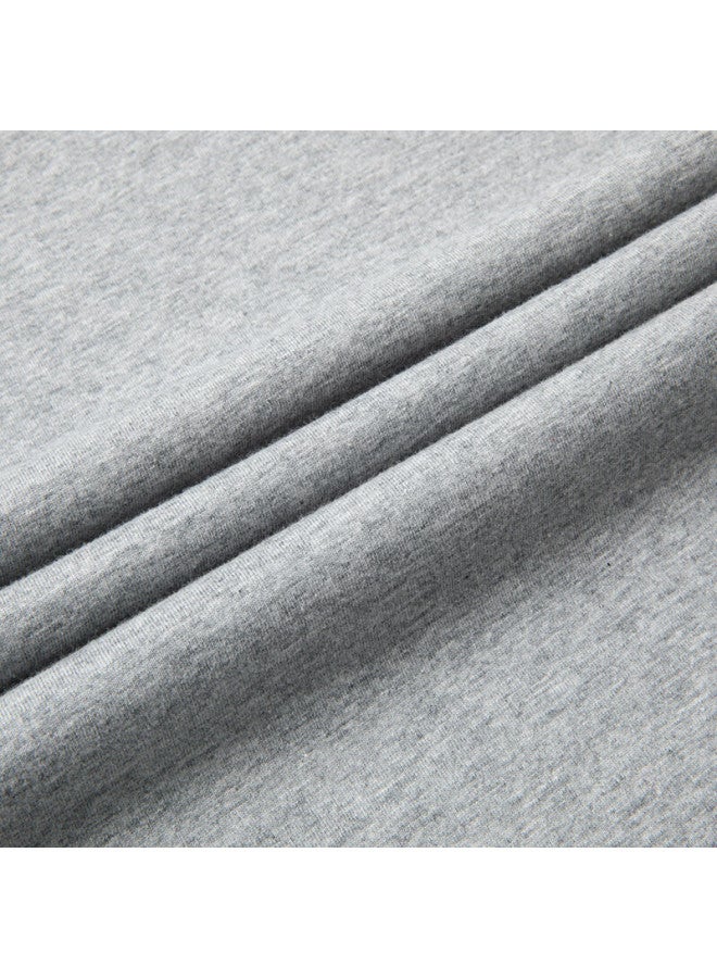 Limeng Men's And Women's Solid Color 180g Cotton Short Sleeve T-shirt Round Neck Loose Fit Tee Bottoming Shirt Light Grey 3XL - Image 4