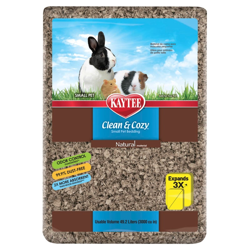 Kaytee Clean & Cozy Natural Paper Bedding, Made for Small Animals, 49.2 Liters - Image 1