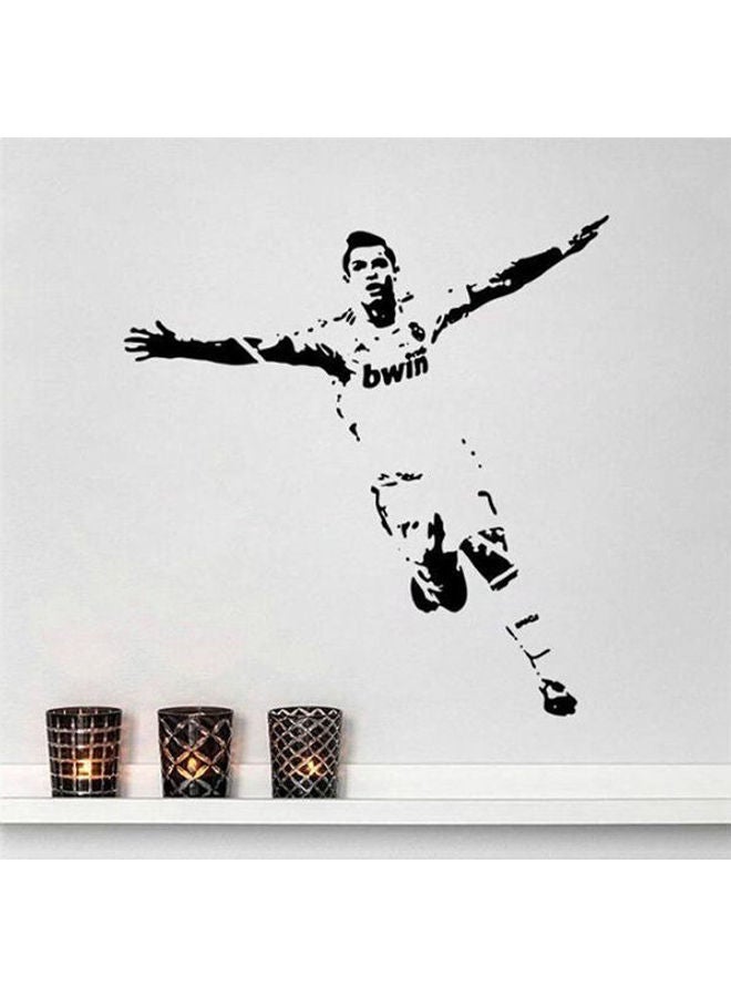 NIBEMINENT World Cup Soccer Player Wall Sticker Football Bedroom Decoration Theme Wallpaper Black 55X75cm - Image 1