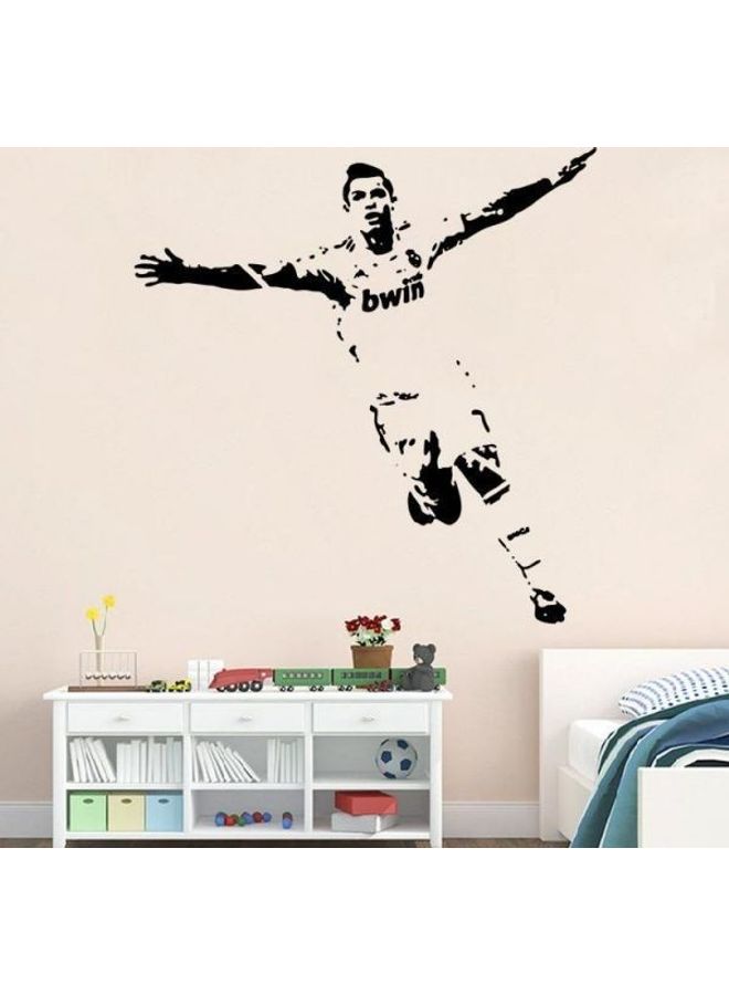 NIBEMINENT World Cup Soccer Player Wall Sticker Football Bedroom Decoration Theme Wallpaper Black 55X75cm - Image 2