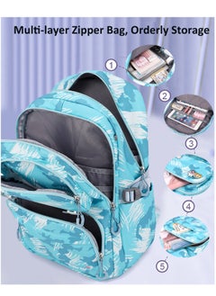 Generic Kids Trolley School Bag Rolling Backpack, Fashion Color Graffiti Primary School Students Wheeled Schoolbag for Girls and Boys  - Image 5
