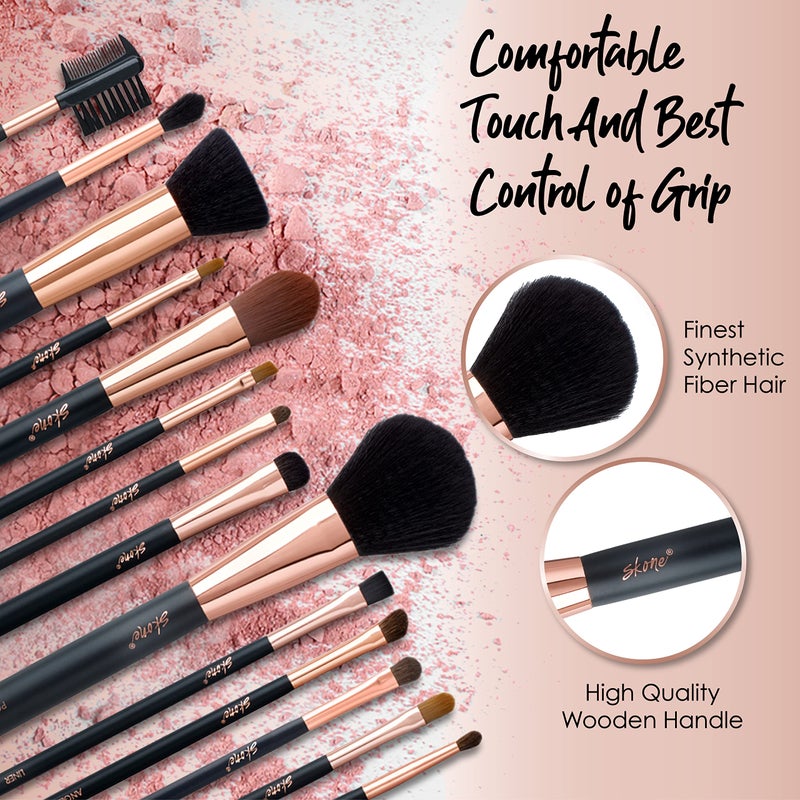 Skone Cosmetics | Professional Grade Makeup Brush | Eye Shadow | Eyebrows | Primer | Smudger | Nylon Brush (Brow Definer Brush) - Image 2