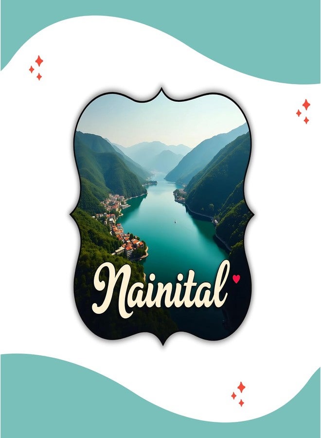 GiftOday Nainital Town Theme Souvenir Wooden Refrigerator Stylish Fridge Magnet - Fridge Magnet Perfect Souvenir Gift for Office, Kitchen, Fridge Decoration | Size 3x3 Inch | Pack of 1 - Image 4
