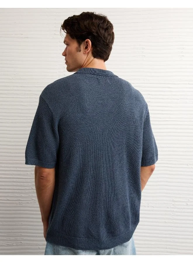 American Eagle AE Pique Sweater Polo Shirt