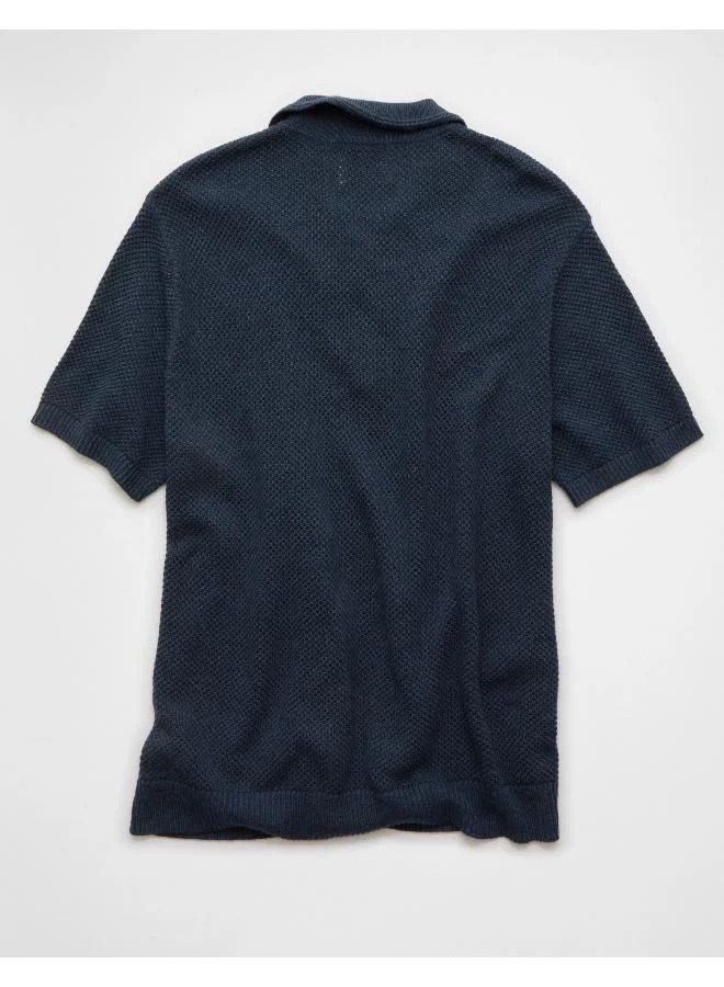 American Eagle AE Pique Sweater Polo Shirt