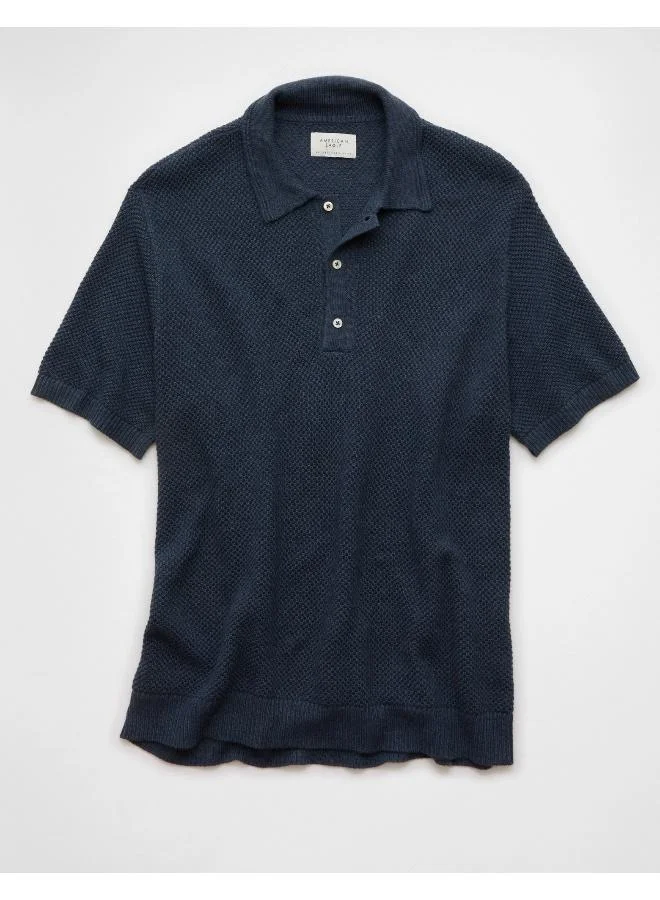 American Eagle AE Pique Sweater Polo Shirt