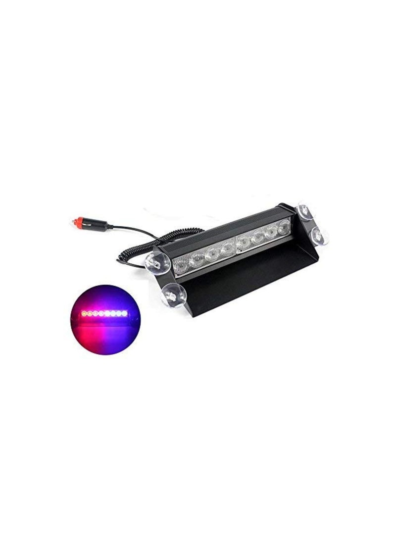 Auto Hub Waterproof 8 LED Red Blue Police Flashing Light For All Cars Material Metal & Plastic 1 Unit - Image 4