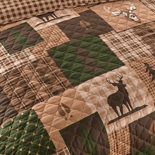 Donna Sharp Green Forest-King Quilt Set, Measures 104 x 96, Includes 1 Quilt and 2 King Shams, Machine Washable - Image 5