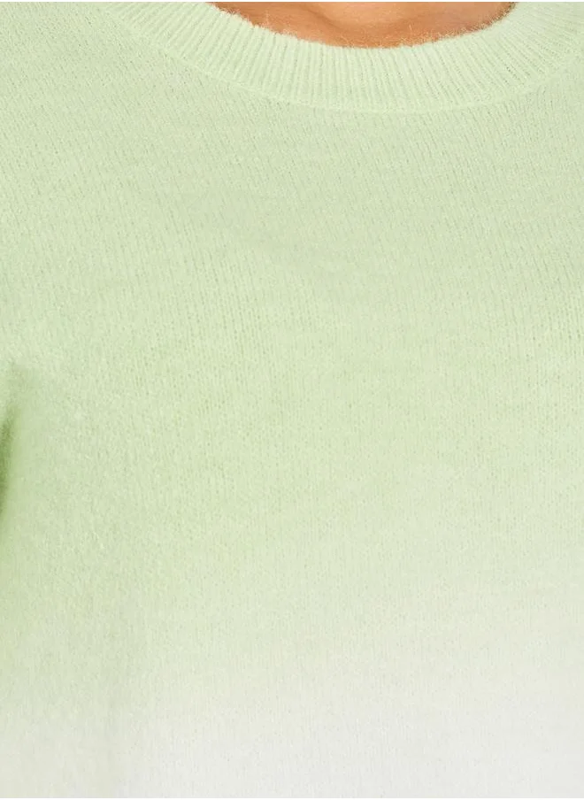 Styli Color Block Dropped Shoulder Sweater