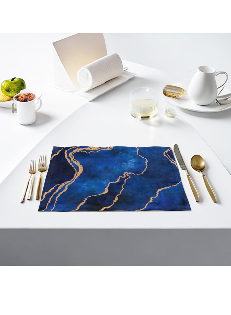 RIZARIES Blue Abstract Table Mats  - Image 1