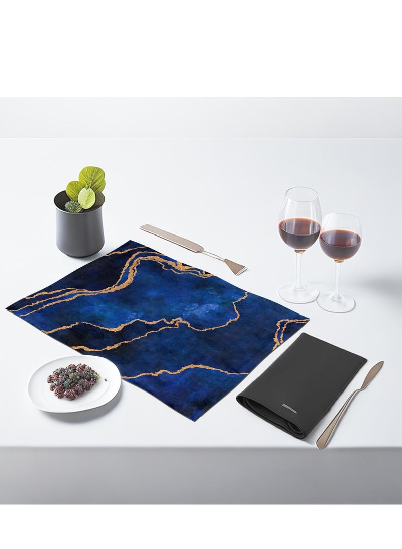 RIZARIES Blue Abstract Table Mats  - Image 2