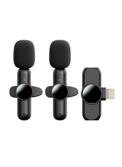 Outdoor Live Radio Lavalier Microphone Bluetooth Miniature Wireless Mics, Model: Dual Microphone 8 Pin Interface