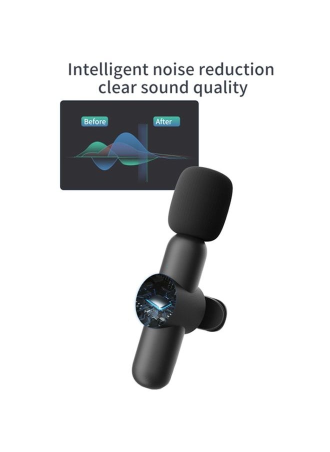 Generic - Outdoor Live Radio Lavalier Microphone Bluetooth Miniature Wireless Mics, Model: Dual Microphone 8 Pin Interface - Image 1