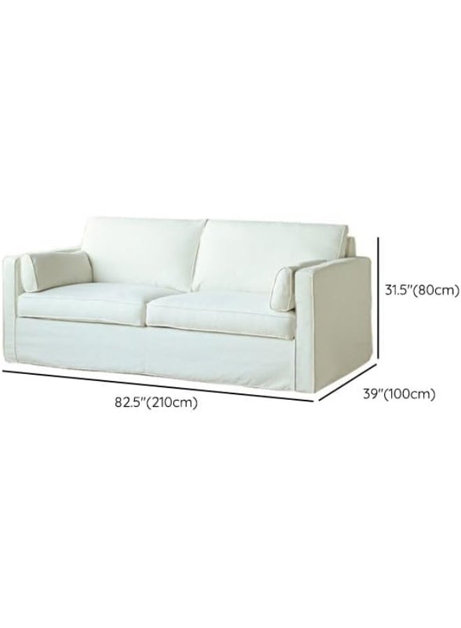 Ripple FURNITURE UAE Homes Modern Grey/White Sofa Couch with Hidden Storage, Armrests. (White) - Image 2