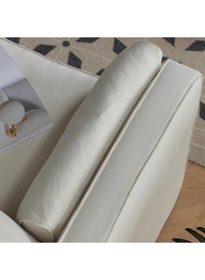 Ripple FURNITURE UAE Homes Modern Grey/White Sofa Couch with Hidden Storage, Armrests. (White) - Image 4