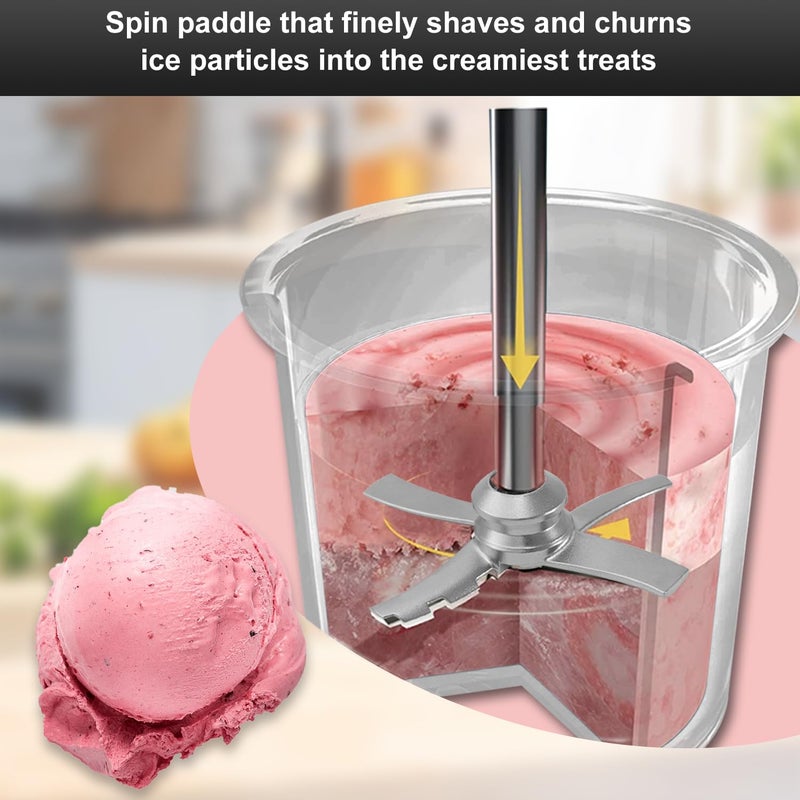 Gropecan شفرة مجداف بديلة لصانعات الآيس كريم Ninja Creami NC300 NC299AMZ NC301 CN305A، سموذي، ميلك شيك، زبادي مثلج، آلة آيس كريم كريمي، ملحقات من الفولاذ المقاوم للصدأ، قطع خلط - Image 4
