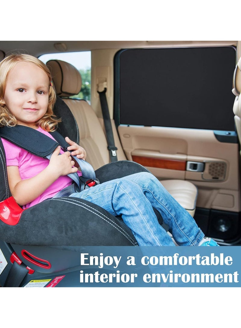 Car Window Shades, 4 Pack Magnetic Car Priavcy Curtains, Side Window Sun Shades for Car Baby, UV Protection Sun Shade for Car Window for Car Camping, Napping, Sleeping, Breastfeeding