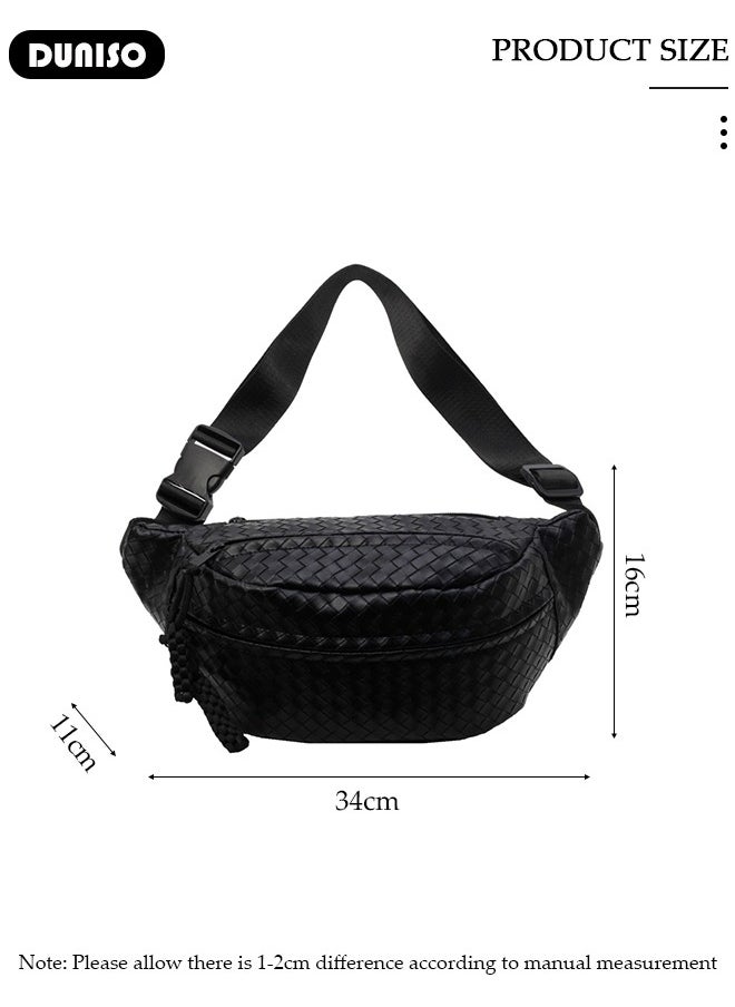DUNISO Waist Pack for Women, Crossbody Waist Bag Pack Belt Bag for Travel Walking Running Hiking Cycling, Pouch Hip Bum Bag Chest Bag with Adjustable Strap For Gym Fitness Workout Travel Work Commuting  - Image 2