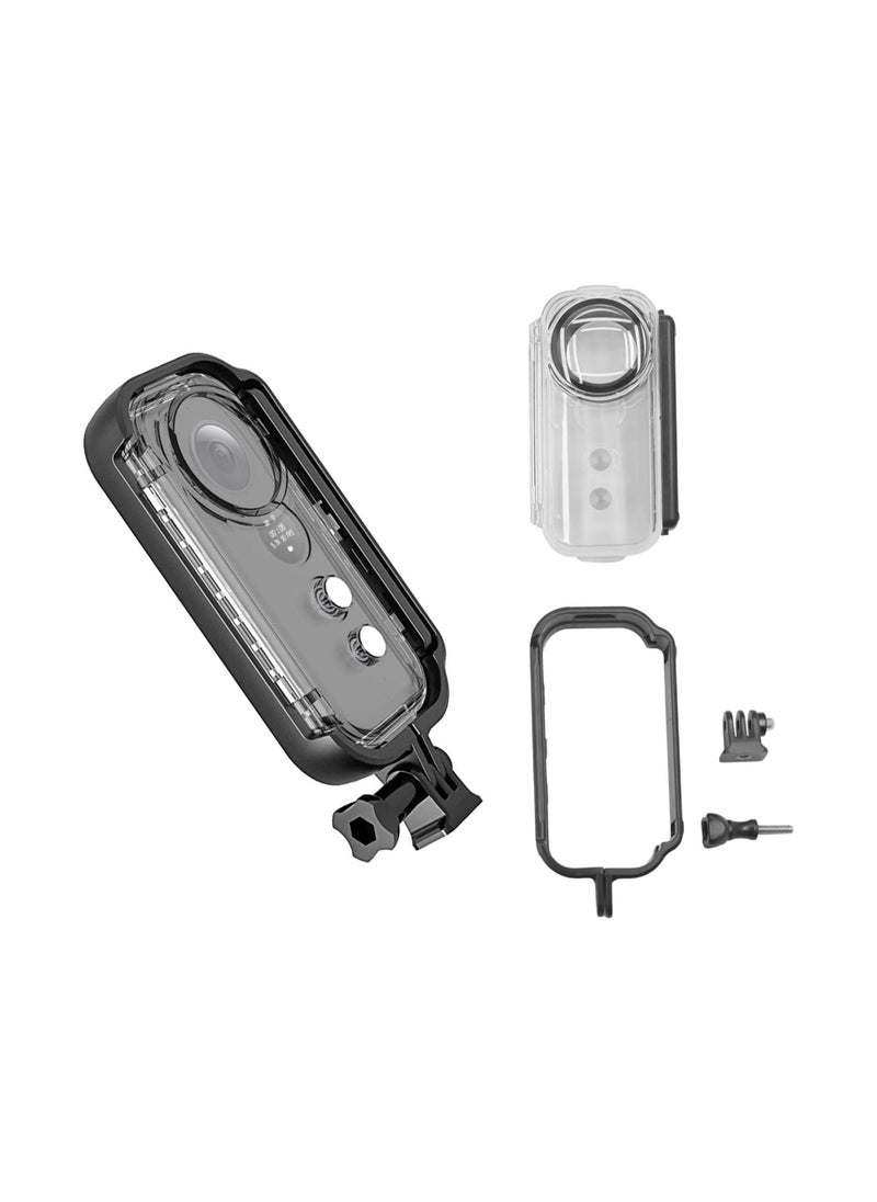 Generic Protective Housing for Insta360 One X, Water-proof Camera Case, Perfect for Surfing, Skiing, Cycling and Skateboarding,Splash Protection Case with Bracket Accessories, Black  - Image 1