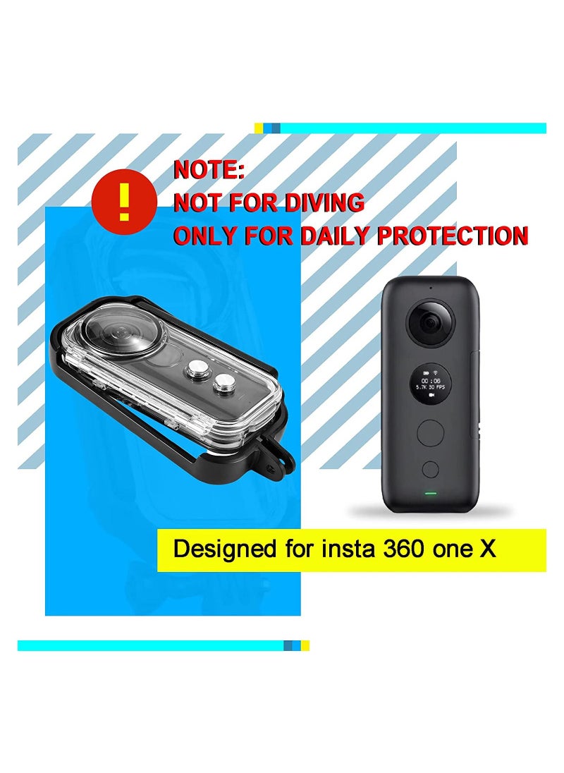 Generic Protective Housing for Insta360 One X, Water-proof Camera Case, Perfect for Surfing, Skiing, Cycling and Skateboarding,Splash Protection Case with Bracket Accessories, Black  - Image 4