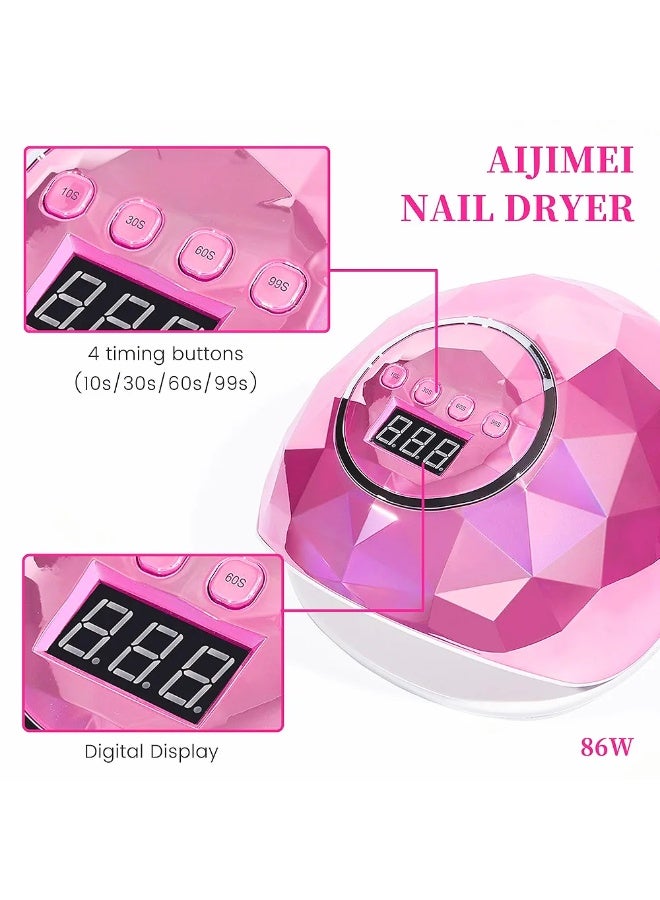 SULLMAR Nail Dryer 48W UV LED Nail Lamp Lights for Quick Curing All UV Gel Nail Polish Nail Dryer Machine Infrared Sensor Salon Tools (Pink) - Image 2