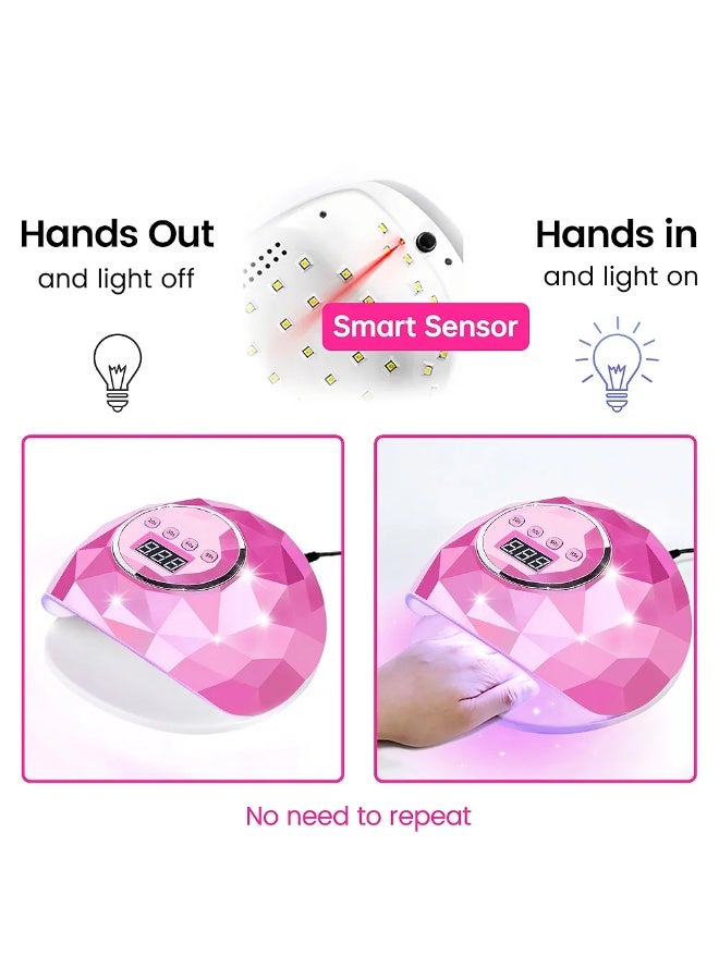 SULLMAR Nail Dryer 48W UV LED Nail Lamp Lights for Quick Curing All UV Gel Nail Polish Nail Dryer Machine Infrared Sensor Salon Tools (Pink) - Image 4