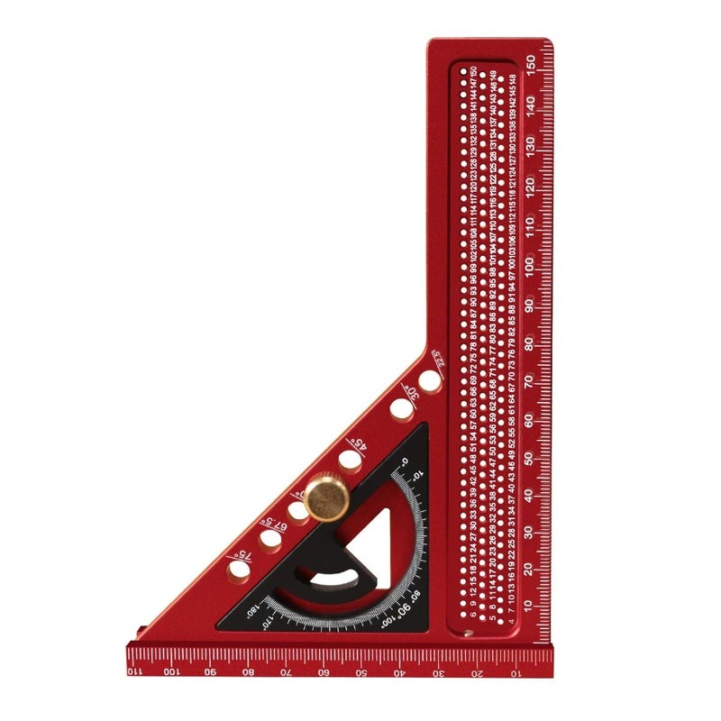 Set B Removable Measuring Ruler 3D Multiple Angles Protractor Triangular Woodworking Square Carpentry 2 In 1 Measuring Tool - Image 5