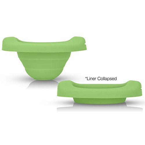 Kalencom Reusable Collapsible Travel Potty Liner : Kalencom Potette Plus Potty Liner For Home Use With The 2-in-1 Potette Plus Potty (sold separately) (Green) - Image 1