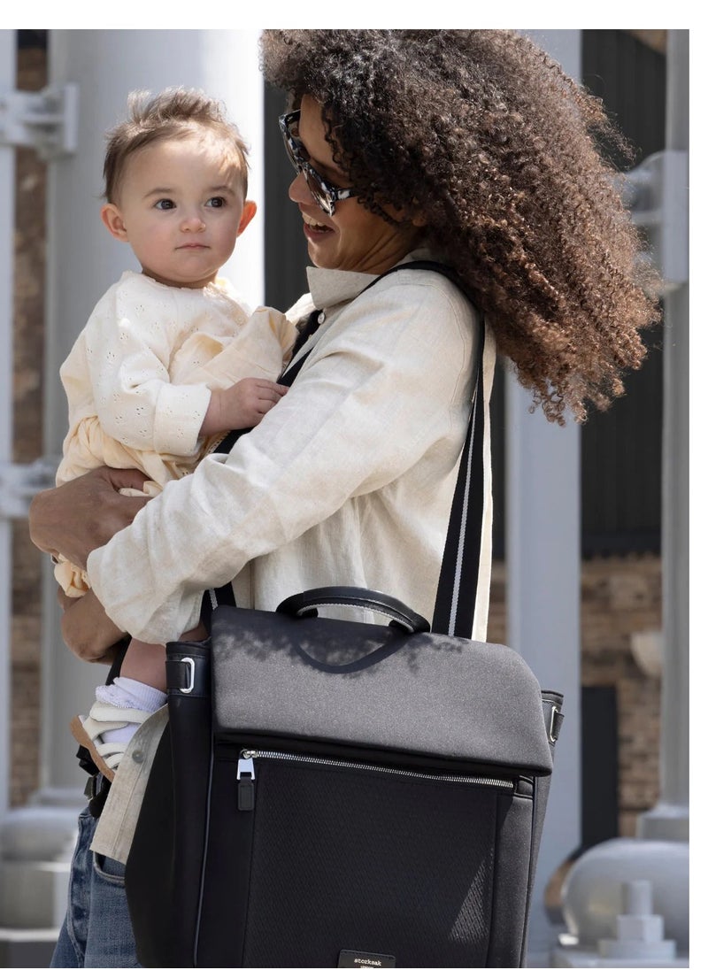 storksak - St James Scuba Diaper Black / Silver - Image 1