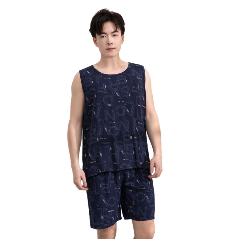 Men's Sleepwear Vest and Shorts Set - Image 5