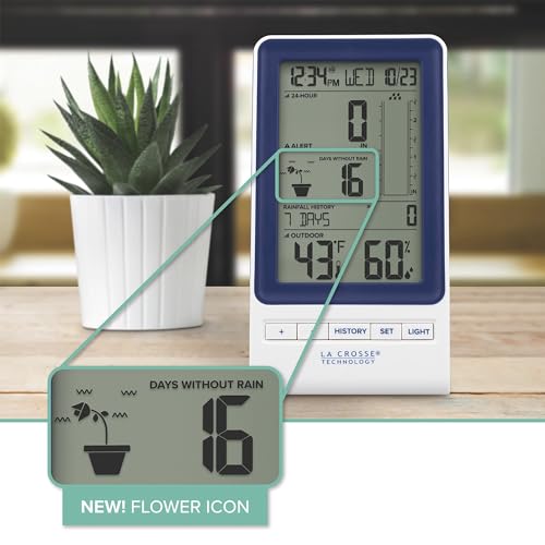 La Crosse Technology 724-1415BL Wireless Rain Station with Temperature and Humidity - Image 4