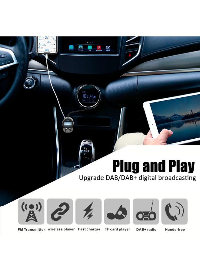 Car Bluetooth DAB/DAB+ Digital Radio TF card MP3 Player FM Transmitter with LCD Display