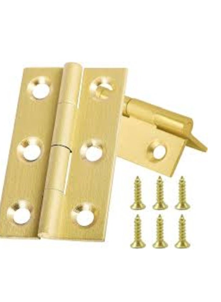 KNP KNP 3 Inch Brass Hinges Constructed from 2mm Thick Brass Combine Durability with an Elegant Finish. - Image 1