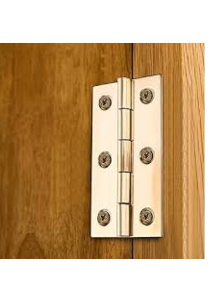 KNP KNP 3 Inch Brass Hinges Constructed from 2mm Thick Brass Combine Durability with an Elegant Finish. - Image 3