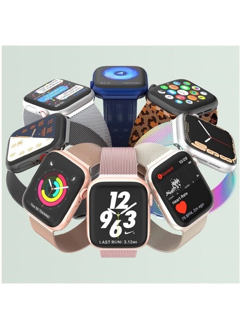 Compatible with Apple Watch Band 44mm 45mm 46mm 49mm Women Men, Stainless Steel Mesh Loop Magnetic Clasp Replacement for iWatch Series 11 10 9 8 7 6 5 4 SE3 SE2 Ultra 3 - Image 5