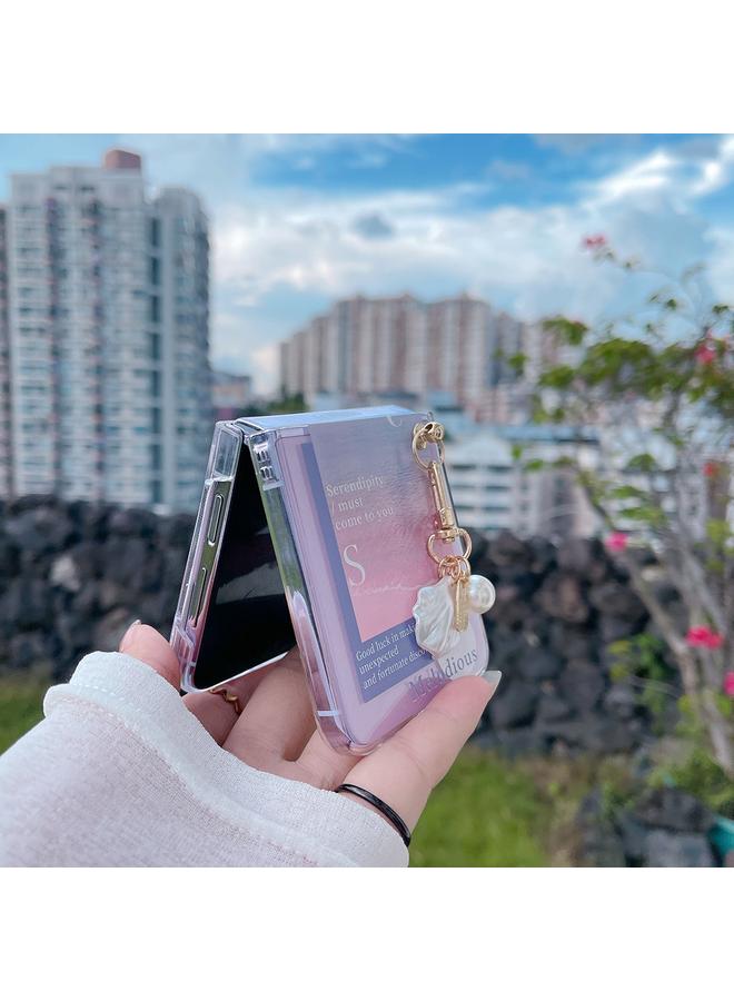 S-TOP Case For Samsung Galaxy Z Flip5 Painted Pattern PC Transparent Folding Phone Case - Image 5