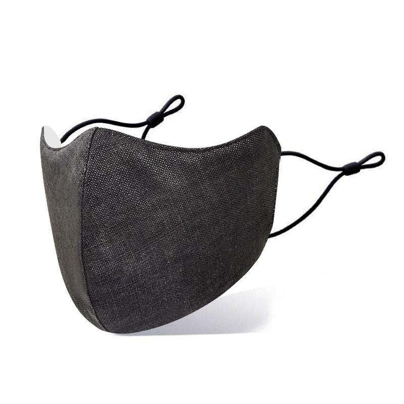 3-Layer Cotton Mask Warm Eye Corner Thickened Amazon Cold Protection 3D Three-Dimensional Autumn and Winter Mask Cloth Mask Cross-Border Black 