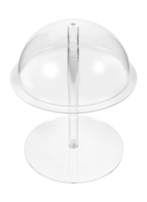 Clear Acrylic Hat Stands, Hat Display Rack Holder with Round Base Wig Holder Rack Tabletop Dome Hat Rack Round Pedestal Stand for Bucket Hats Baseball Cap