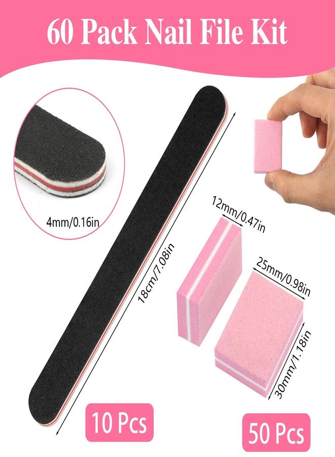 Opvixi 60 Pack Nail Buffers, Mini Buffer Block Nail File, Nail Buffer Block - Image 2