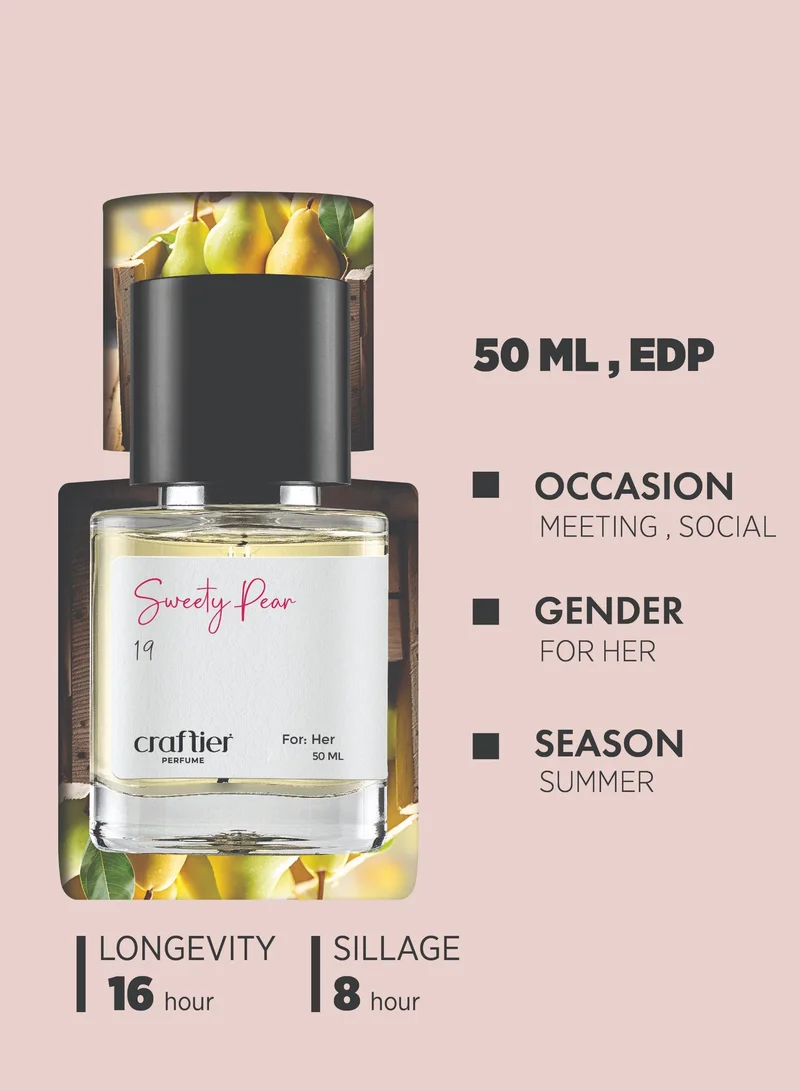 Craftier Perfume Inspired-LA Vie'est Belle SWEETY PEAR - Inspired of-LA VIE EST BELLE, Eau De Parfum for Women - 50ml, Long Lasting Sweet Fragrance Upto 16 Hrs, Travel Size Women's Perfume for Women | Best Price UAE