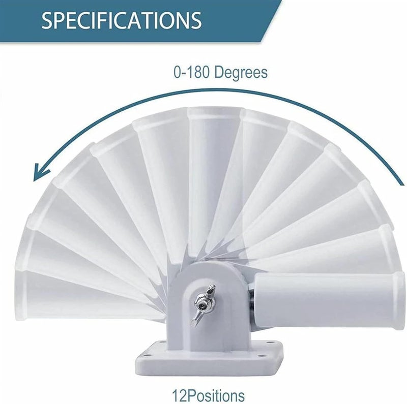 ويوبلز حامل سارية علم متعدد الأوضاع، مصنوع من سبائك الألومنيوم، قابل للتعديل، يُثبت على الحائط، مطلي بمادة مقاومة للصدأ، دعامة تثبيت قوية ومقاومة للصدأ - Image 5