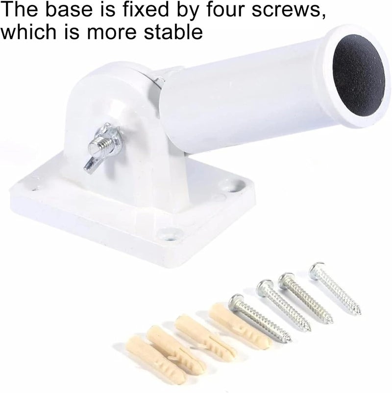 ويوبلز حامل سارية علم متعدد الأوضاع، مصنوع من سبائك الألومنيوم، قابل للتعديل، يُثبت على الحائط، مطلي بمادة مقاومة للصدأ، دعامة تثبيت قوية ومقاومة للصدأ - Image 3