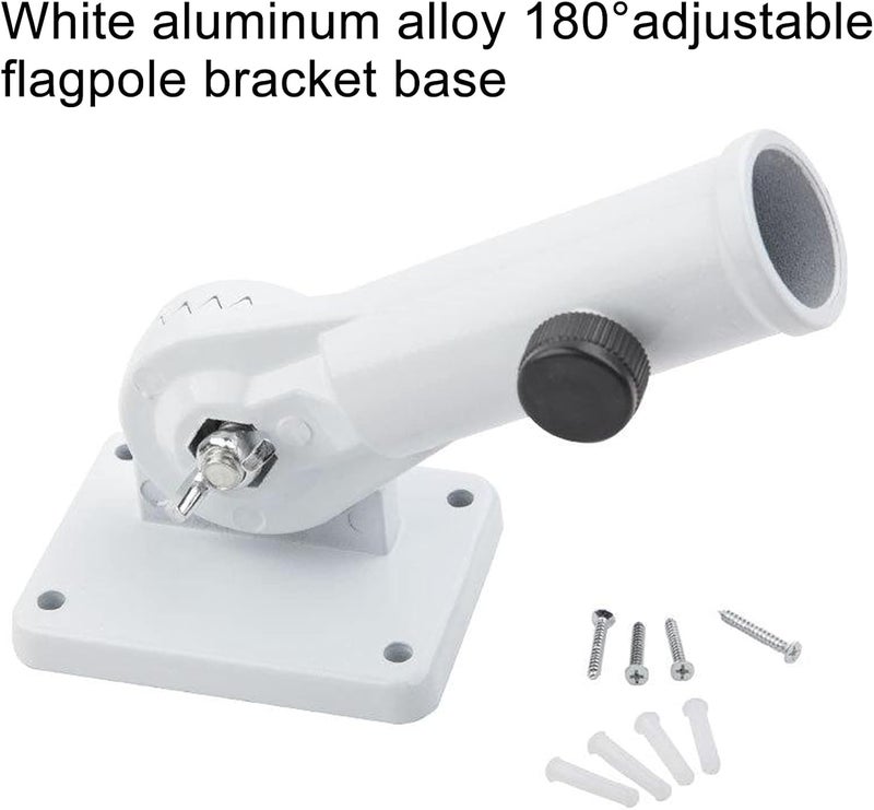 ويوبلز حامل سارية علم متعدد الأوضاع، مصنوع من سبائك الألومنيوم، قابل للتعديل، يُثبت على الحائط، مطلي بمادة مقاومة للصدأ، دعامة تثبيت قوية ومقاومة للصدأ - Image 2