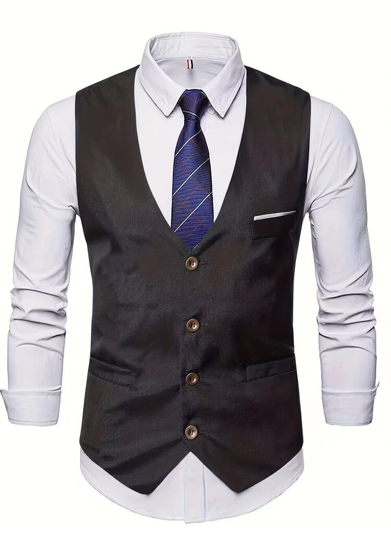 Shougu New Fashionable Casual Men's Suit Vest - Image 1
