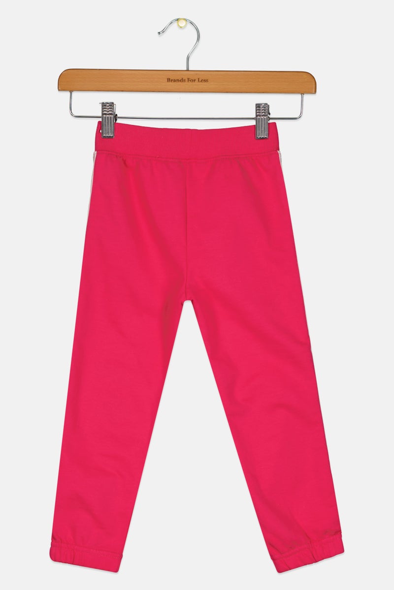 NAUTICA Toddlers Girl Brand Logo Outdoor Jogger Pants, Dark Pink - Image 2